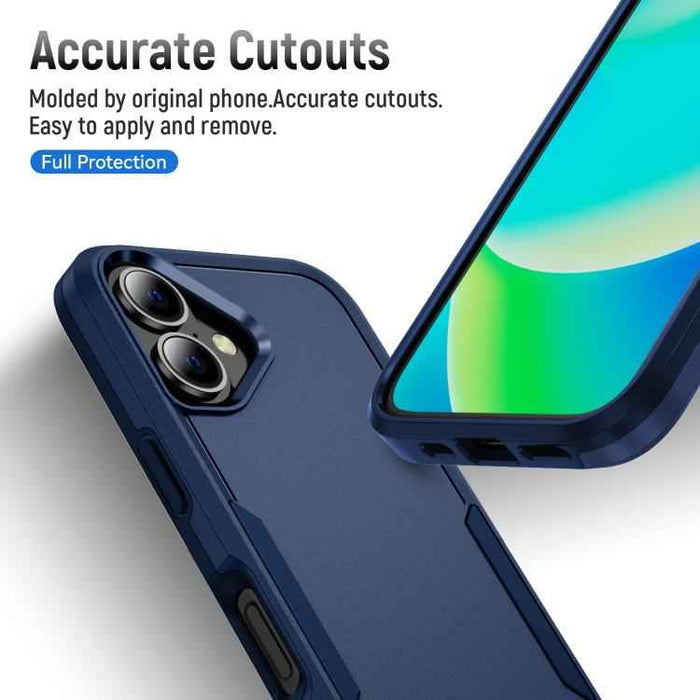 For iPhone 17 Pioneer Armor Heavy Duty PC + TPU Phone Case(Blue)