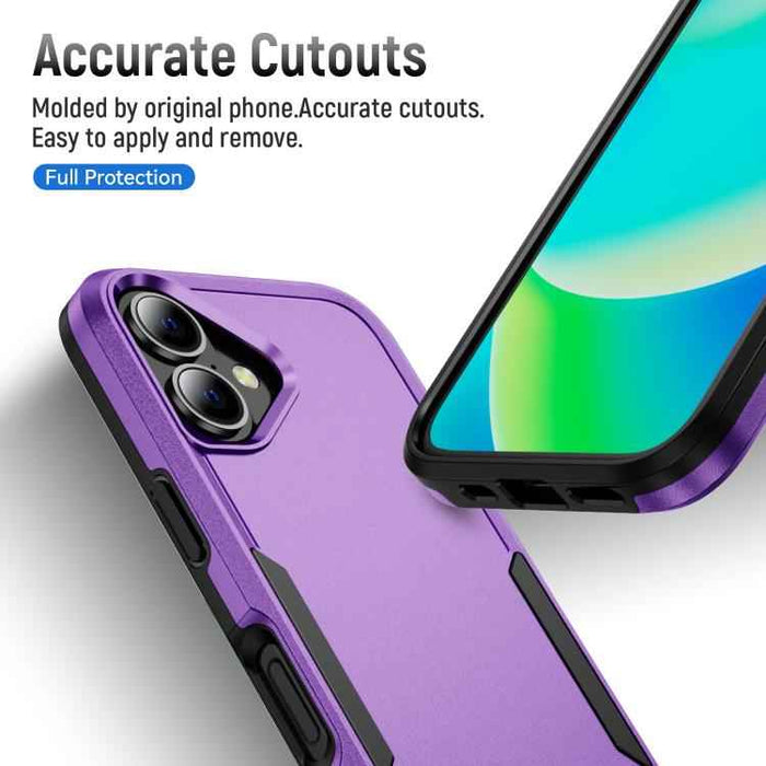 For iPhone 17 Pioneer Armor Heavy Duty PC + TPU Phone Case(Purple+Black)