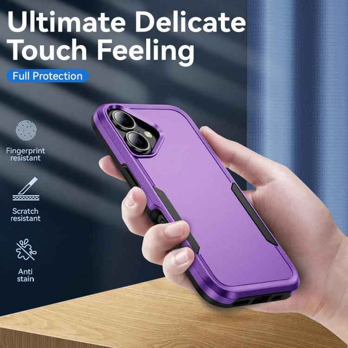 For iPhone 17 Pioneer Armor Heavy Duty PC + TPU Phone Case(Purple+Black)