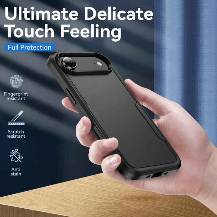 For iPhone 17 Air Pioneer Armor Heavy Duty PC + TPU Phone Case(Black)
