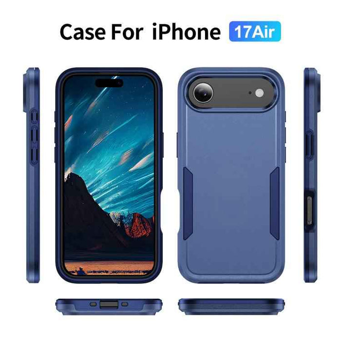 For iPhone 17 Air Pioneer Armor Heavy Duty PC + TPU Phone Case(Blue)