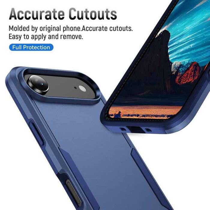 For iPhone 17 Air Pioneer Armor Heavy Duty PC + TPU Phone Case(Blue)