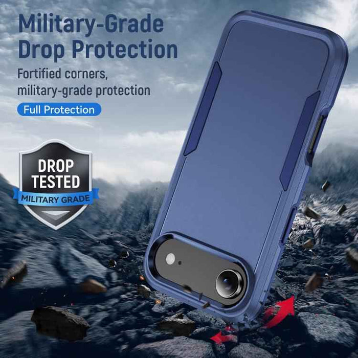 For iPhone 17 Air Pioneer Armor Heavy Duty PC + TPU Phone Case(Blue)