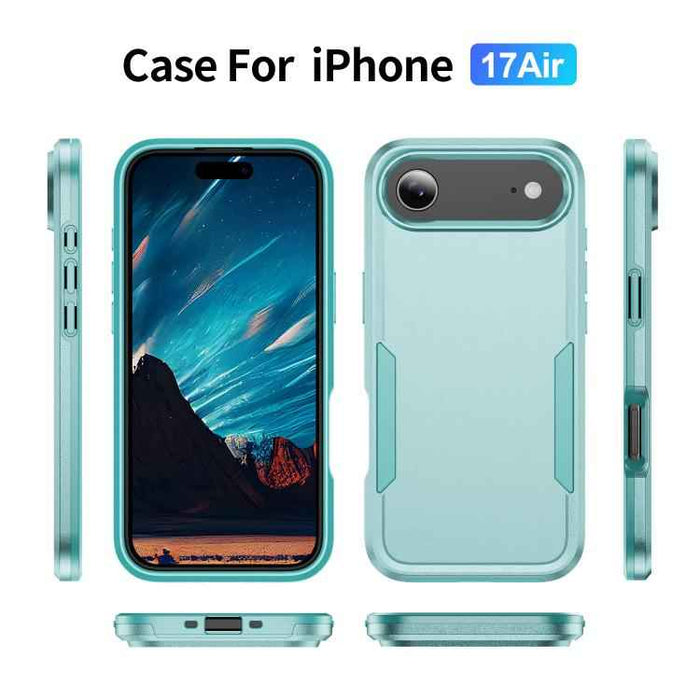 For iPhone 17 Air Pioneer Armor Heavy Duty PC + TPU Phone Case(Green)
