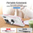 For iPhone 17 Pro Max Pioneer Armor Heavy Duty PC + TPU Phone Case with Holder(White+Pink)