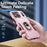 For iPhone 17 Pro Max Pioneer Armor Heavy Duty PC + TPU Phone Case with Holder(Pink+Rose Red)