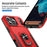 For iPhone 17 Pro Max Pioneer Armor Heavy Duty PC + TPU Phone Case with Holder(Red+Black)