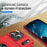 For iPhone 17 Pro Max Pioneer Armor Heavy Duty PC + TPU Phone Case with Holder(Red+Rose Red)