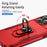 For iPhone 17 Pro Max Pioneer Armor Heavy Duty PC + TPU Phone Case with Holder(Red+Rose Red)