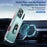 For iPhone 17 Pro Max Pioneer Armor Heavy Duty PC + TPU Phone Case with Holder(Green+Pink)