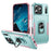 For iPhone 17 Pro Max Pioneer Armor Heavy Duty PC + TPU Phone Case with Holder(Green+Pink)