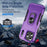 For iPhone 17 Pro Max Pioneer Armor Heavy Duty PC + TPU Phone Case with Holder(Purple+Black)