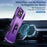 For iPhone 17 Pro Max Pioneer Armor Heavy Duty PC + TPU Phone Case with Holder(Purple+Black)