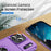 For iPhone 17 Pro Max Pioneer Armor Heavy Duty PC + TPU Phone Case with Holder(Purple+Black)