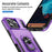 For iPhone 17 Pro Max Pioneer Armor Heavy Duty PC + TPU Phone Case with Holder(Purple+Black)