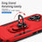 For iPhone 17 Pioneer Armor Heavy Duty PC + TPU Phone Case with Holder(Red+Black)
