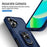 For iPhone 17 Pioneer Armor Heavy Duty PC + TPU Phone Case with Holder(Blue)