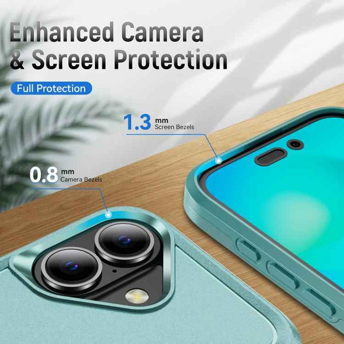 For iPhone 17 Pioneer Armor Heavy Duty PC + TPU Phone Case with Holder(Green)