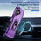For iPhone 17 Pioneer Armor Heavy Duty PC + TPU Phone Case with Holder(Purple+Black)