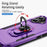 For iPhone 17 Pioneer Armor Heavy Duty PC + TPU Phone Case with Holder(Purple+Black)