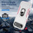 For iPhone 17 Air Pioneer Armor Heavy Duty PC + TPU Phone Case with Holder(White+Pink)