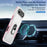 For iPhone 17 Air Pioneer Armor Heavy Duty PC + TPU Phone Case with Holder(White+Pink)