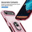 For iPhone 17 Air Pioneer Armor Heavy Duty PC + TPU Phone Case with Holder(Pink+Rose Red)