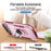 For iPhone 17 Air Pioneer Armor Heavy Duty PC + TPU Phone Case with Holder(Pink+Rose Red)