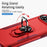 For iPhone 17 Air Pioneer Armor Heavy Duty PC + TPU Phone Case with Holder(Red+Rose Red)