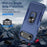 For iPhone 17 Air Pioneer Armor Heavy Duty PC + TPU Phone Case with Holder(Blue)