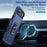 For iPhone 17 Air Pioneer Armor Heavy Duty PC + TPU Phone Case with Holder(Blue)