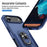 For iPhone 17 Air Pioneer Armor Heavy Duty PC + TPU Phone Case with Holder(Blue)