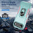 For iPhone 17 Air Pioneer Armor Heavy Duty PC + TPU Phone Case with Holder(Green+Pink)