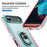 For iPhone 17 Air Pioneer Armor Heavy Duty PC + TPU Phone Case with Holder(Green+Pink)