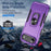 For iPhone 17 Air Pioneer Armor Heavy Duty PC + TPU Phone Case with Holder(Purple+Black)