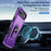 For iPhone 17 Air Pioneer Armor Heavy Duty PC + TPU Phone Case with Holder(Purple+Black)