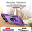 For iPhone 17 Air Pioneer Armor Heavy Duty PC + TPU Phone Case with Holder(Purple+Black)