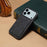 For iPhone 17 Pro Max Denior D08 PU Single Card Slot Holder Phone Case(Black)