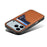For iPhone 17 Pro Max Denior D09 PU Dual Card Slot Back Cover Phone Case(Brown)