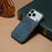 For iPhone 17 Pro Max Denior D09 PU Dual Card Slot Back Cover Phone Case(Blue)