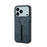 For iPhone 17 Pro Max Denior D07 DV Elastic Card Slot PU Back Cover Phone Case(Blue)