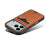 For iPhone 17 Pro Max Denior D06 PU Back Cover Card Slot Holder Phone Case(Brown)