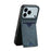 For iPhone 17 Pro Max Denior D06 PU Back Cover Card Slot Holder Phone Case(Blue)