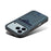 For iPhone 17 Pro Max Denior D06 PU Back Cover Card Slot Holder Phone Case(Blue)