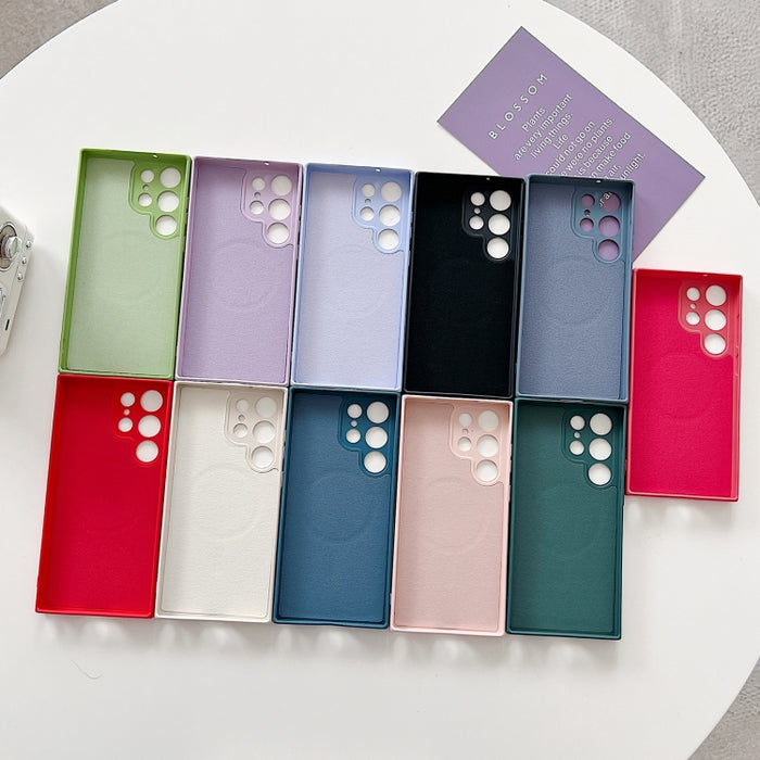 Solid Color Liquid Silicone MagSafe Magnetic Phone Case, For Samsung Galaxy S23 Ultra 5G, For Samsung Galaxy S23+ 5G, For Samsung Galaxy S23 5G, For Samsung Galaxy S22 Ultra 5G