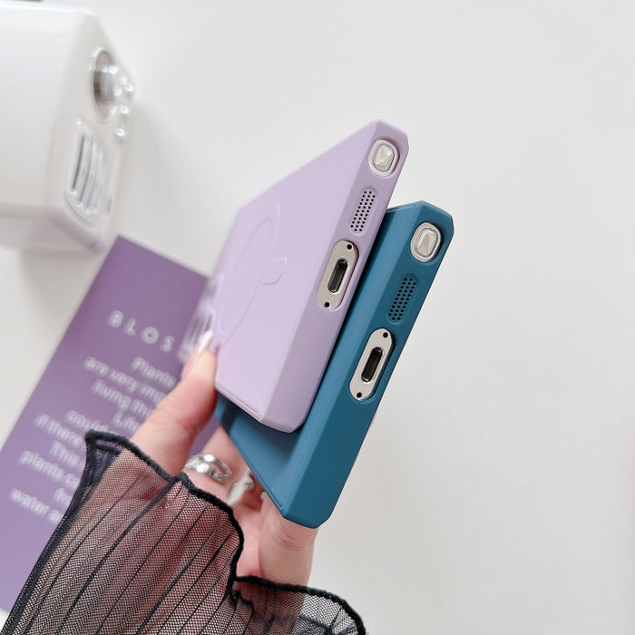 Solid Color Liquid Silicone MagSafe Magnetic Phone Case, For Samsung Galaxy S23 Ultra 5G, For Samsung Galaxy S23+ 5G, For Samsung Galaxy S23 5G, For Samsung Galaxy S22 Ultra 5G