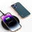 For iPhone 16 Pro Max ABEEL Electroplating Frame Genuine Leather Xiaoya Series Phone Case(Dark Green)