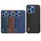 For iPhone 16 Pro Max ABEEL Electroplating Frame Genuine Leather Xiaoya Series Phone Case(Coffee)