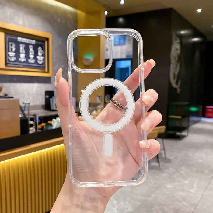 For iPhone 16 Pro Clear Acrylic TPU MagSafe Phone Case, Pop-up Animation Version(Transparent)