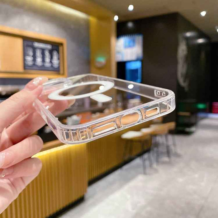 For iPhone 16 Pro Clear Acrylic TPU MagSafe Phone Case, Pop-up Animation Version(Transparent)